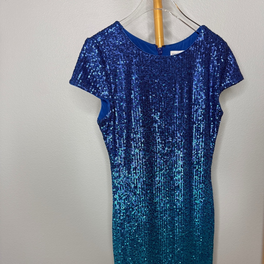 NWT Dress the Population Brooks Ombre Sequin T-Shirt Dress – Size L